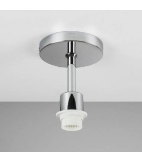 1 Light Ceiling Semi Flush Light Polished Chrome, E27 - 1