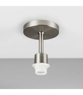 1 Light Semi Flush Ceiling Light Matt Nickel, E27 - 1
