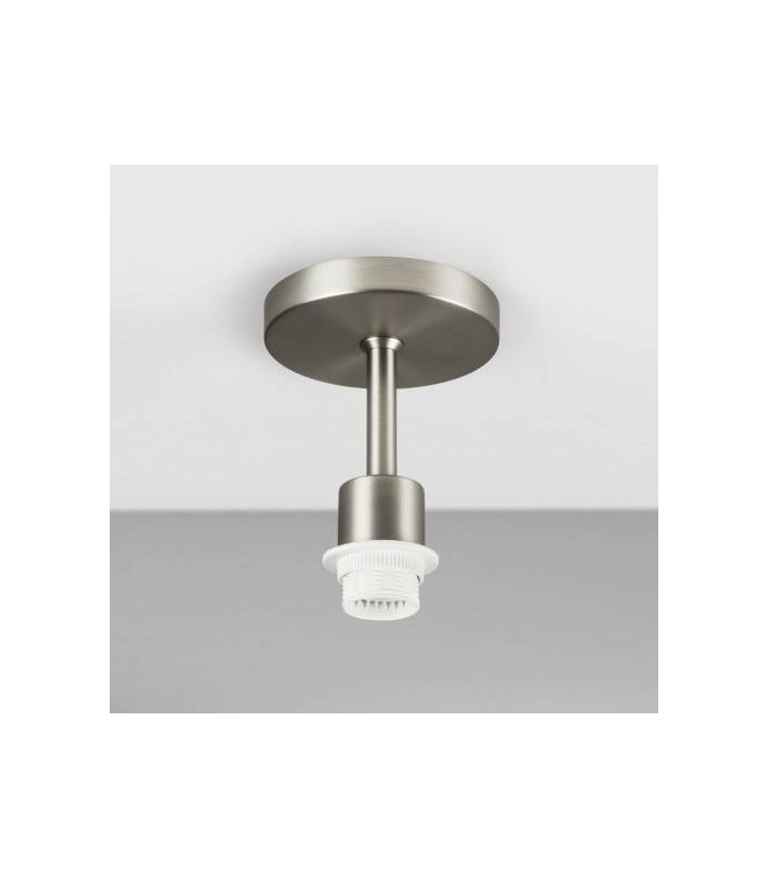 1 Light Semi Flush Ceiling Light Matt Nickel, E27 - 1