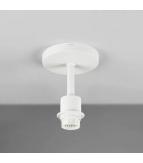 1 Light Semi Flush Ceiling Light Matt White, E27 - 1