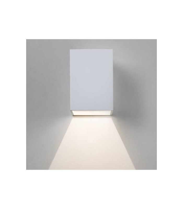 LED 1 Light Outdoor Small Wall Light Textured White IP65 - 1