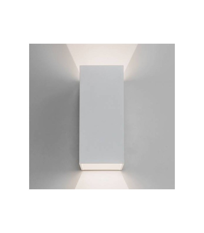 LED 1 Light Outdoor Up Down Medium Wall Light Textured White IP65 - 1