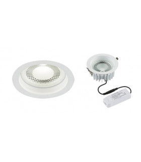 White LED Recessed Brick Light - Black Fascia