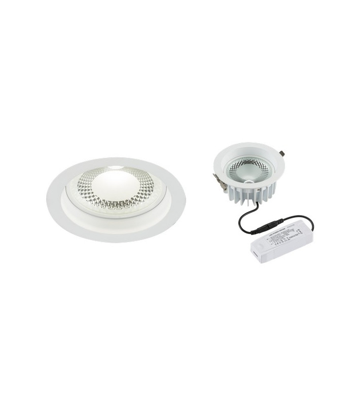 White LED Recessed Brick Light - Black Fascia