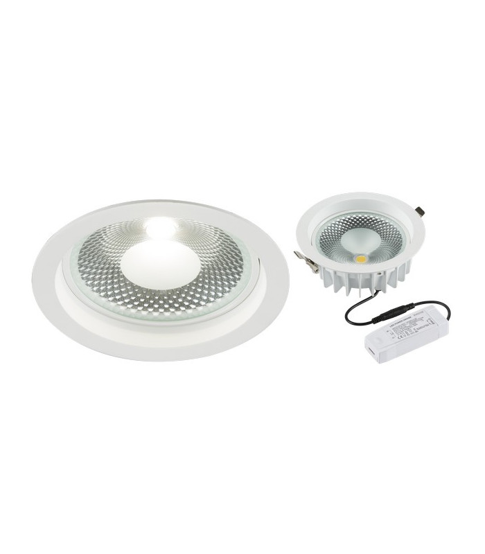 Blue LED Recessed Brick Light - Black Fascia