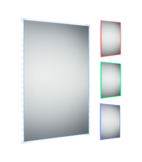 Blue LED Recessed Brick Light - Brushed Steel Fascia