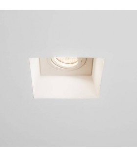 1 Light Square Adjustable Recessed Spotlight Plaster, GU10 - 1