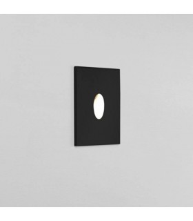 LED 1 Light Outdoor Recessed Marker Wall Light Black IP65 - 1