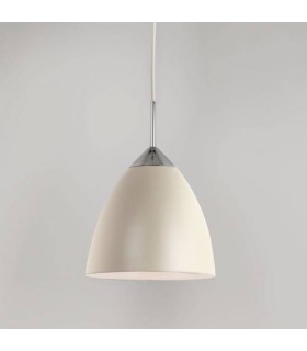 1 Light  Large Dome Ceiling Pendant Cream, E27 - 1