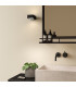 High Power LED Bathroom Wall Lamp Matt Black IP44