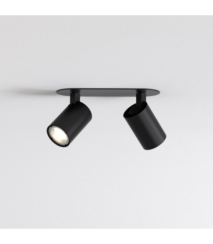 2 Light Spotlight Matt Black