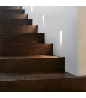 LED 1 Light Indoor Trimless Recessed Marker Wall Light White - 1