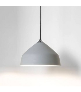 1 Light  Small Dome Ceiling Pendant Light Grey, E27 - 1