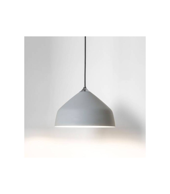 1 Light  Small Dome Ceiling Pendant Light Grey, E27 - 1