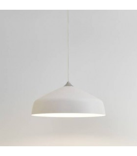 1 Light  Large Dome Ceiling Pendant Matt White, E27 - 1