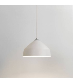 1 Light  Small Dome Ceiling Pendant Matt White, E27 - 1