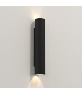 Outdoor 2 Light Wall Lamp Textured Black IP44