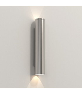 Coastal 2 Light Wall Lamp Brushed Stainless Steel IP44