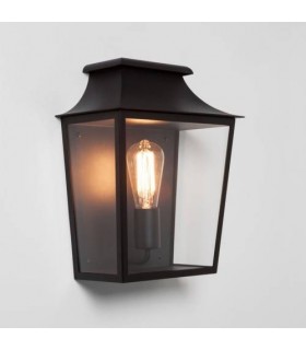1 Light Outdoor Wall Lantern Textured Black IP44, E27 - 1