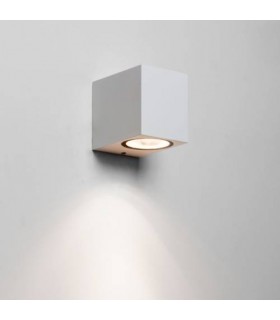 LED 1 Light Outdoor Small Wall Light Textured White IP44, GU10 - 1