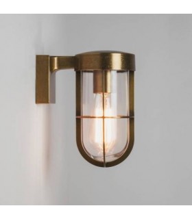 1 Light Outdoor Wall Lantern Antique Brass IP44, E27 - 1