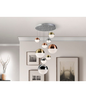 Dimmable 9 Light Integrated LED Light Pendant Light Cluster Drop