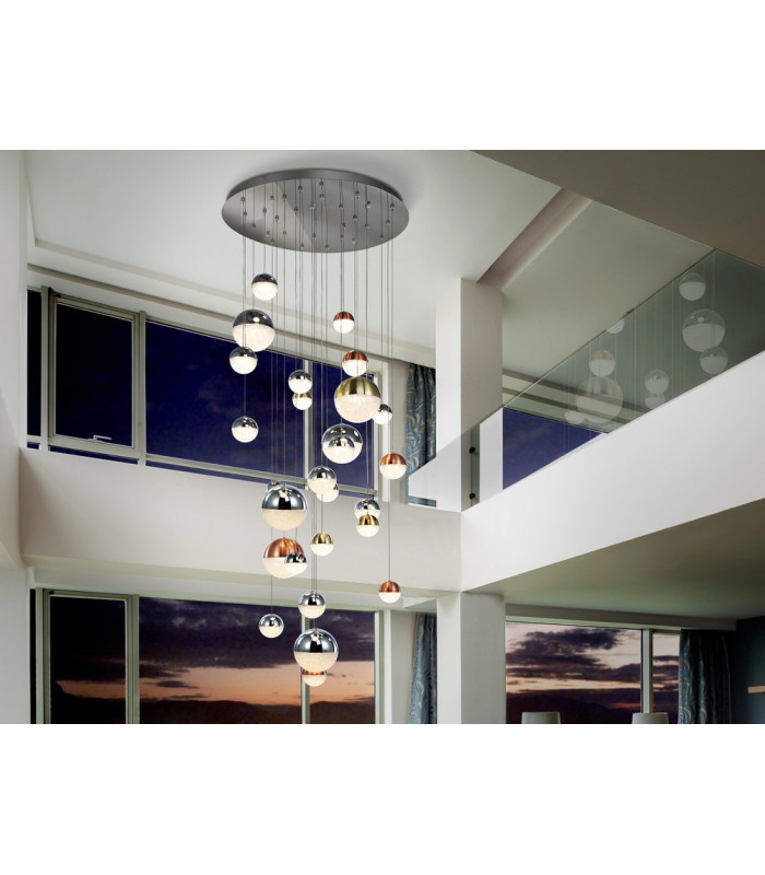 Dimmable 27 Light Integrated LED Light Pendant Light Cluster Drop