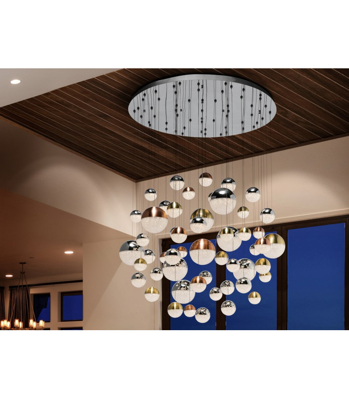 Dimmable 55 Light Integrated LED Light Pendant Light Cluster Drop