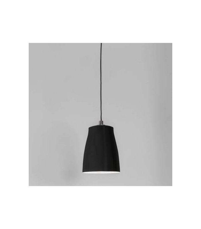 1 Light  Large Ceiling Pendant Matt Black, E27 - 1
