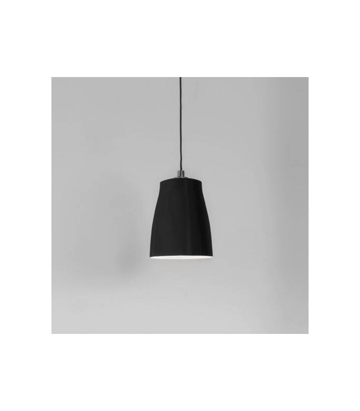 1 Light  Small Ceiling Pendant Matt Black, E27 - 1