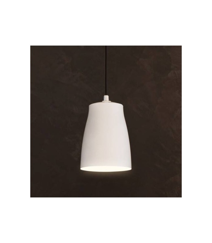 1 Light  Large Ceiling Pendant Matt White, E27 - 1