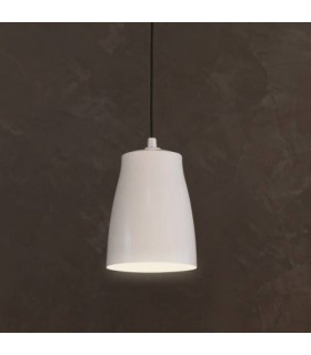 1 Light  Small Ceiling Pendant Matt White, E27 - 1