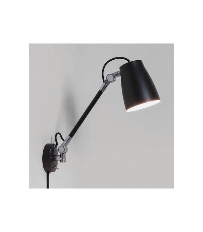 1 Light Indoor Wall Light Matt Black, E27 - 1