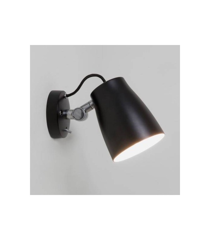 1 Light Indoor Wall Light Matt Black, E27 - 1