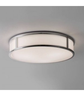 3 Light Large Bathroom Flush Ceiling Light Polished Chrome IP44, E27 - 1