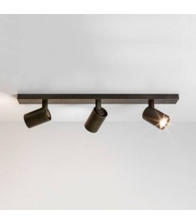 3 Light Triple Spotlight Bar Bronze Effect, GU10 - 1