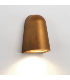 1 Light Outdoor Wall Light Antique Brass IP65, GU10 - 1