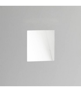 LED 1 Light Indoor Large Recessed Marker Wall Light Matt White - 1