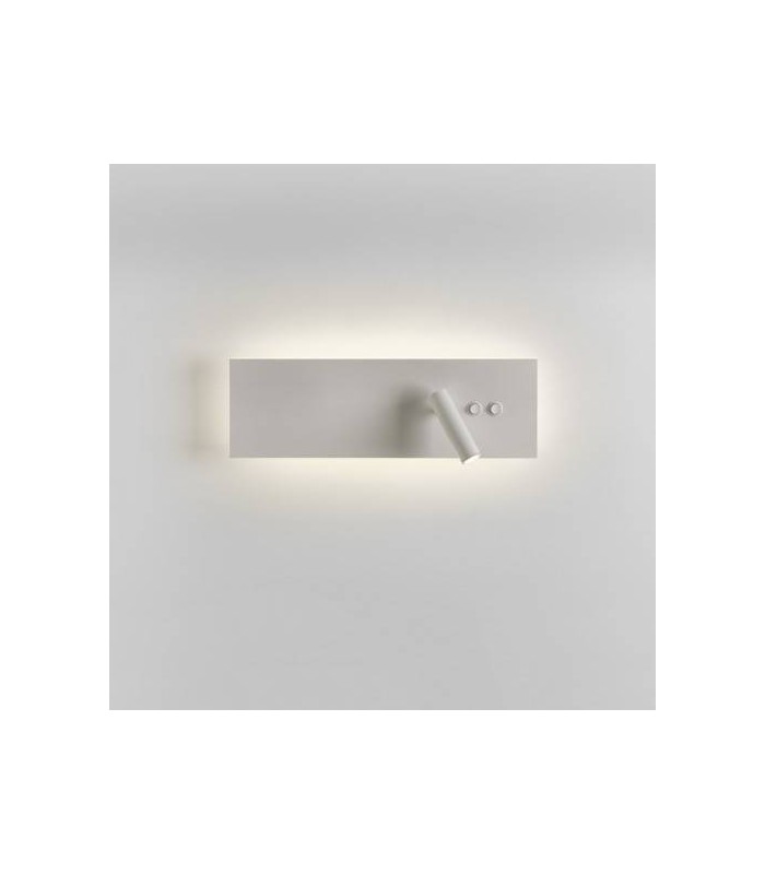 LED 1 Light Indoor Wall Light Matt White with Reader - 1