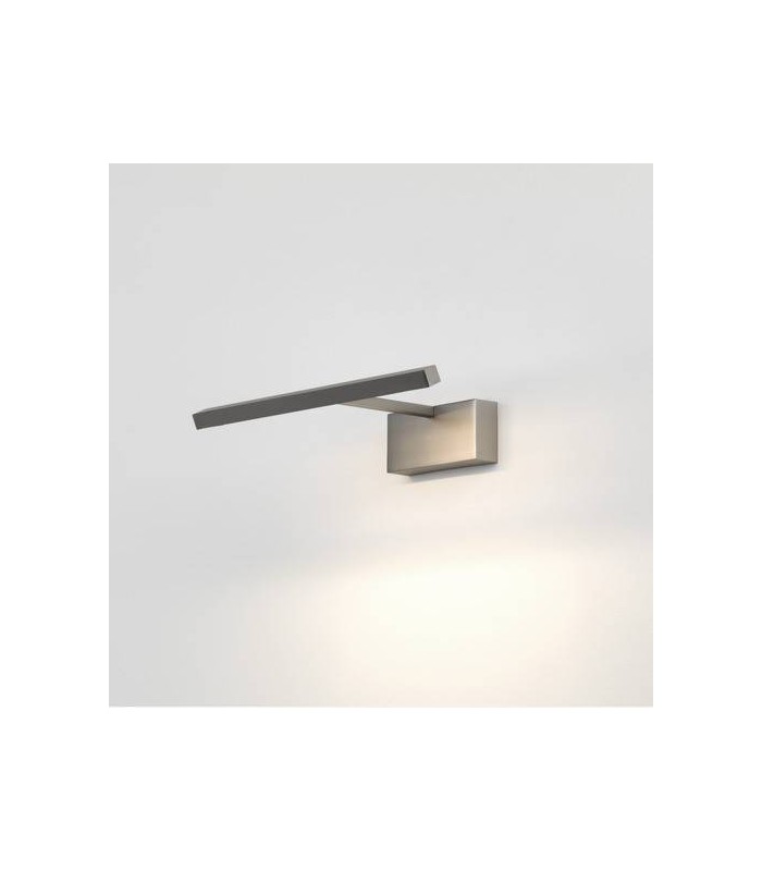 LED 1 Light  Small Picture Wall Light Matt Nickel - 1