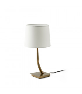 Table Lamp Round Tapered White