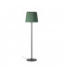 Floor Lamp Round Tappered Shade Black