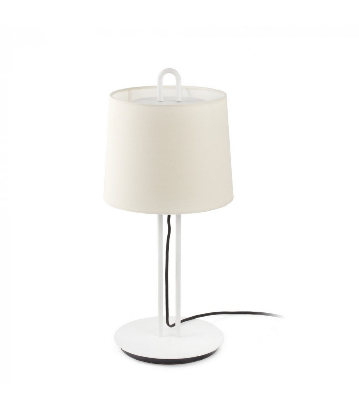 Table Lamp Round Tapered White