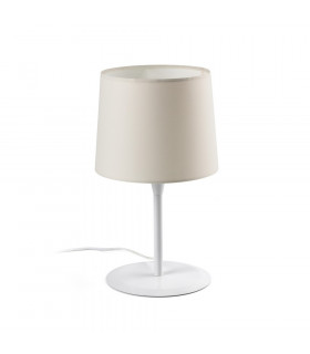 Table Lamp Round Tapered White