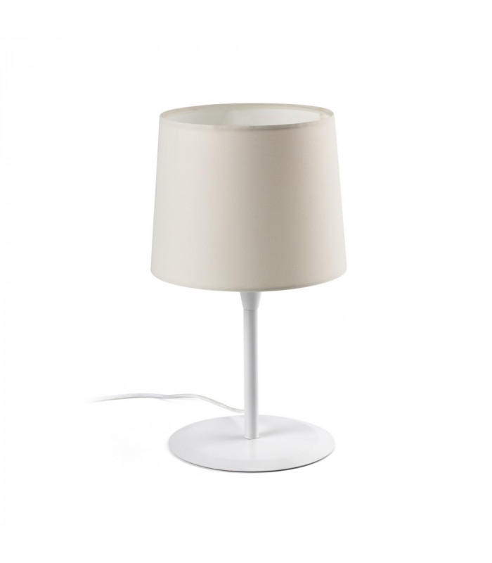 Table Lamp Round Tapered White