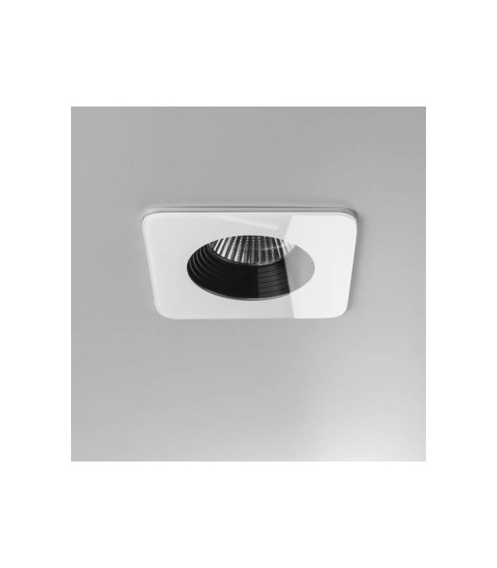 LED 1 Light Square Recessed Downlight White IP65 - 1