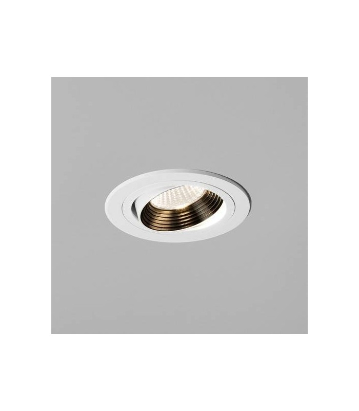 LED 1 Light Tiltable Recessed Downlight Matt White - 1