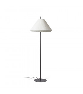 Floor Lamp Round Tappered Shade Cream