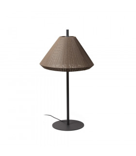 Table Lamp Round Tapered Brown