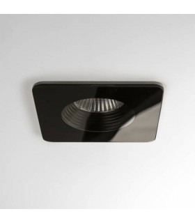 LED 1 Light Square Recessed Downlight Black IP65 - 1